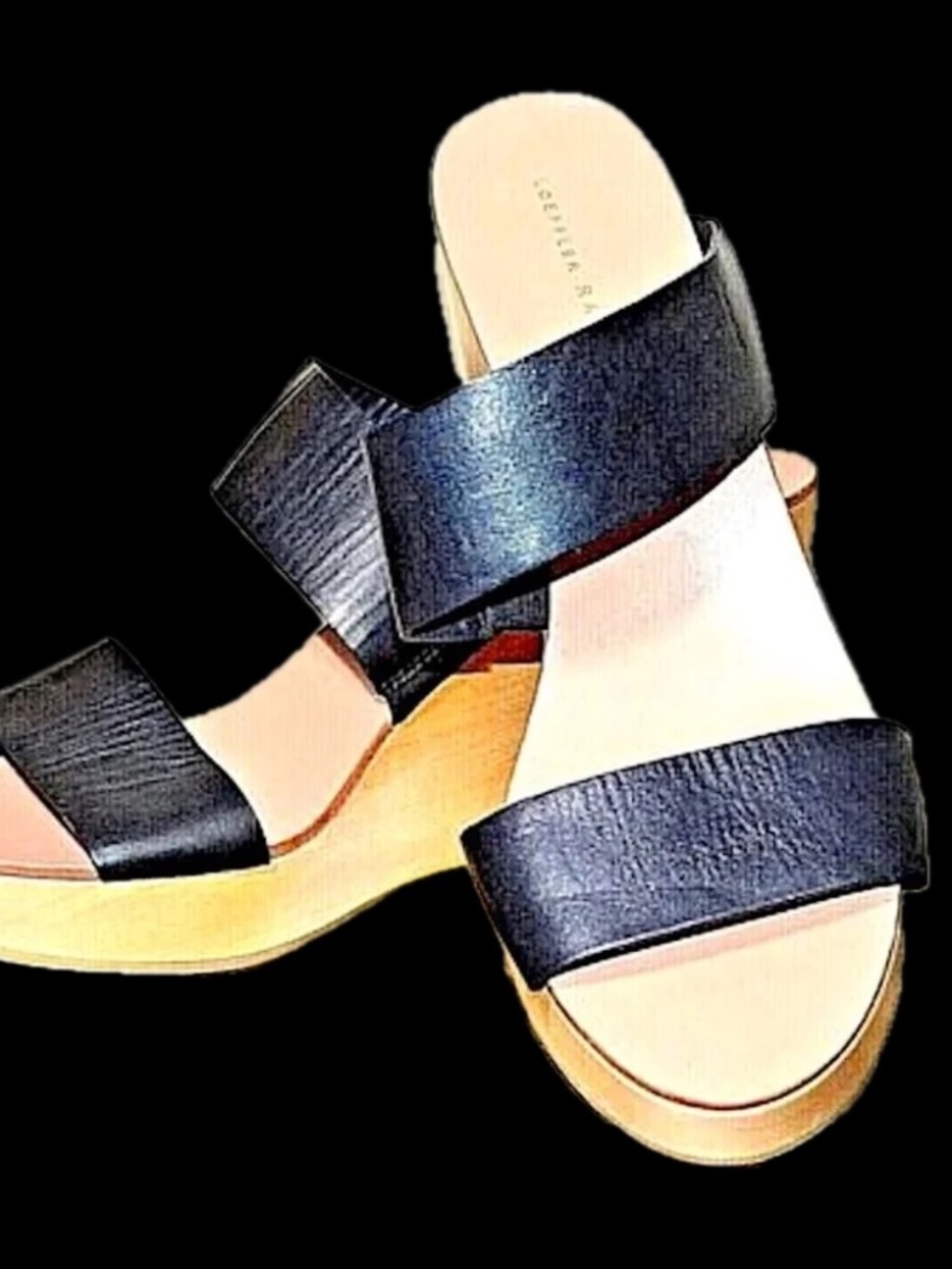 🏷️ NWT Loeffler Randall Black Mason Wedges Size: US 10